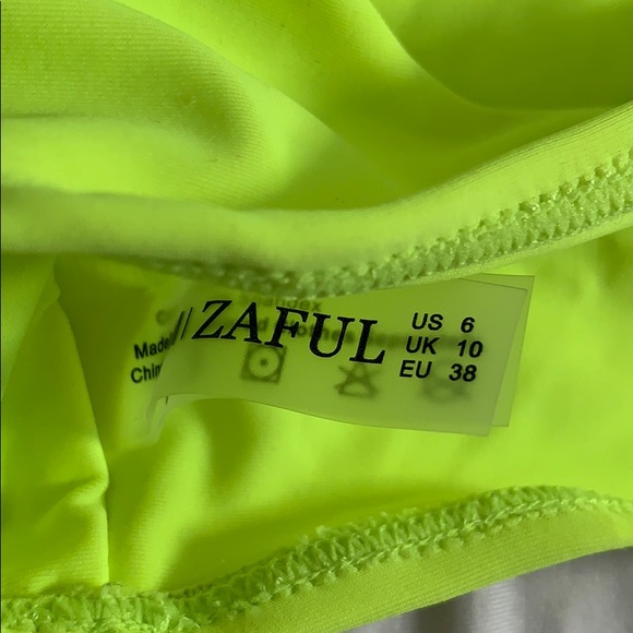 Neon Green Zaful Bikini Top - Picture 4 of 4